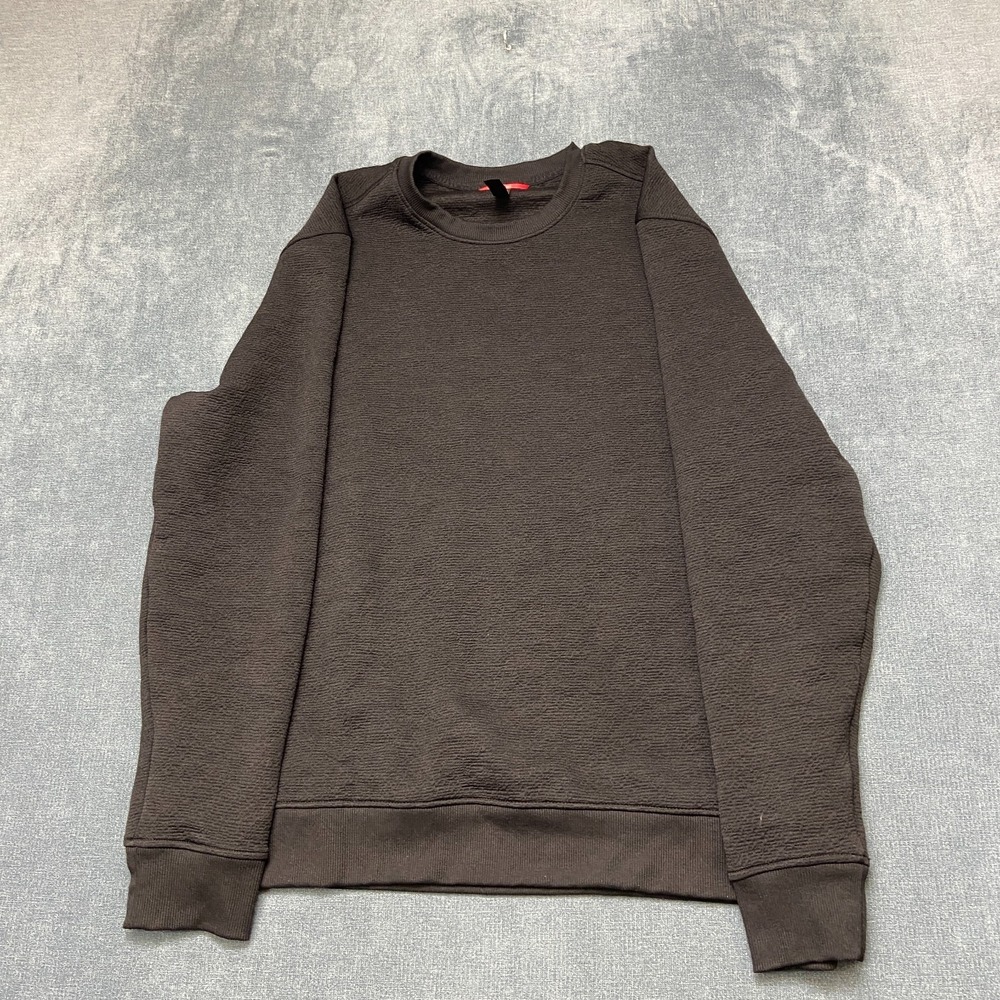 Gerry Sweatshirt Womens Large Black Textured Stretch Crew Neck Pullover Casual